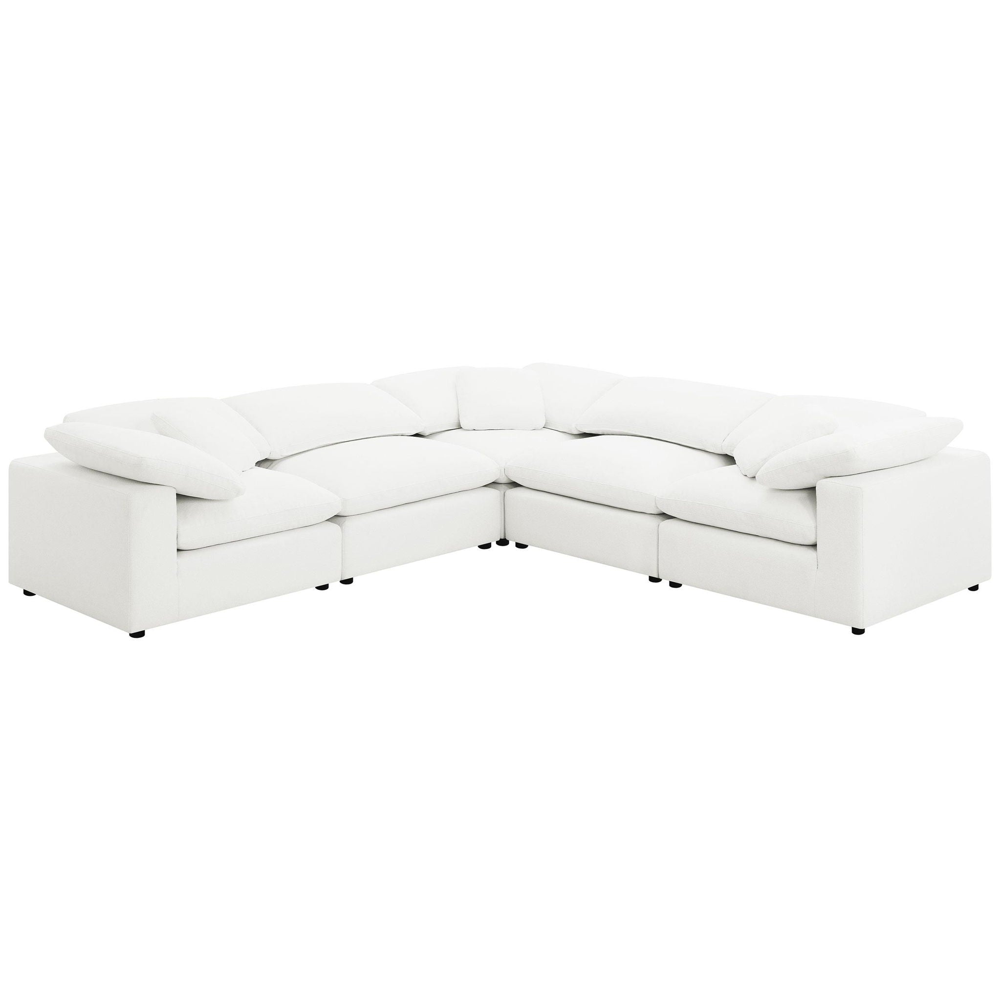 Raleigh Boucle Upholstered Armless Chair Ivory - Atlantic Fine Furniture Melbourne FL