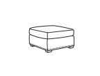 Milo - Fabric Cocktail Ottoman With Nailhead Trim