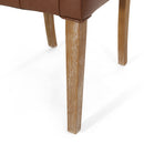 Sophisticated Dining Chair Set With Button Tufting - Light Brown / Weathered Wood