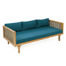 Claremont - 3 Seater Daybed Teak Acacia Wood Water Resistant Cushions