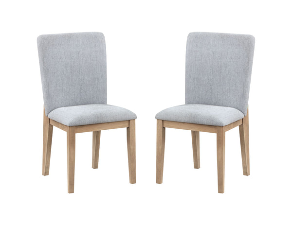 Caspian - Linen And Oak Finish Dining Chair (Set of 2) - Gray