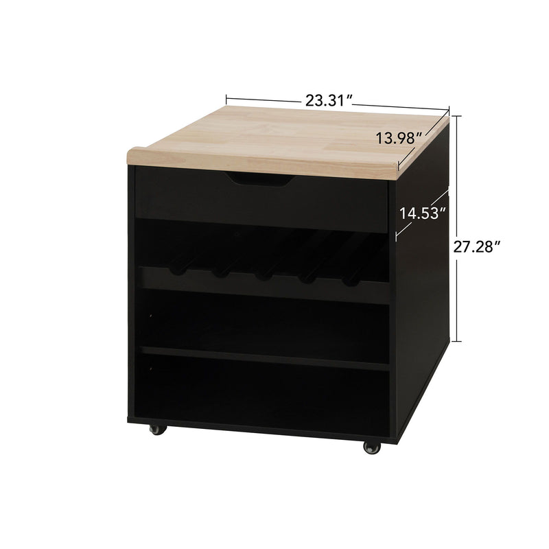 Kitchen Pantry Storage Cabinet, Modern Buffet Cabinet With Kitchen Cart, Tall Kitchen Hutch Cabinet With Microwave Stand, Food Pantry Cabinet With 3 Rattan Doors And Adjustable Shelves - Black