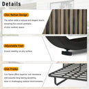 Outdoor Patio Rattan Daybed With Detachable Pillows