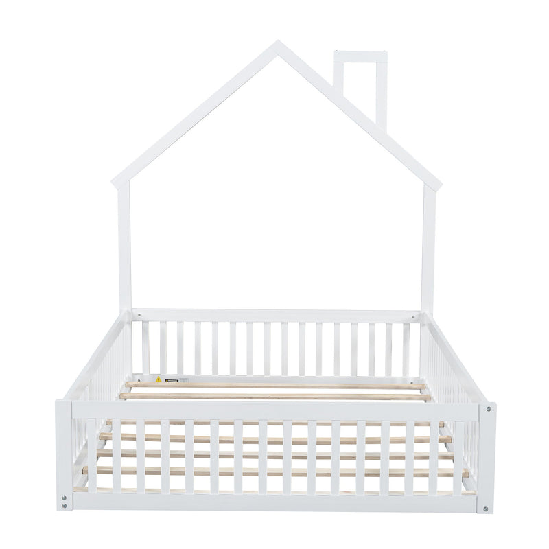 House Platform Bed With Guardrail