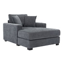Oversized Chaise Lounger Modern Style Sofa Couch, With Pillows, Charge Station & Cup Holders