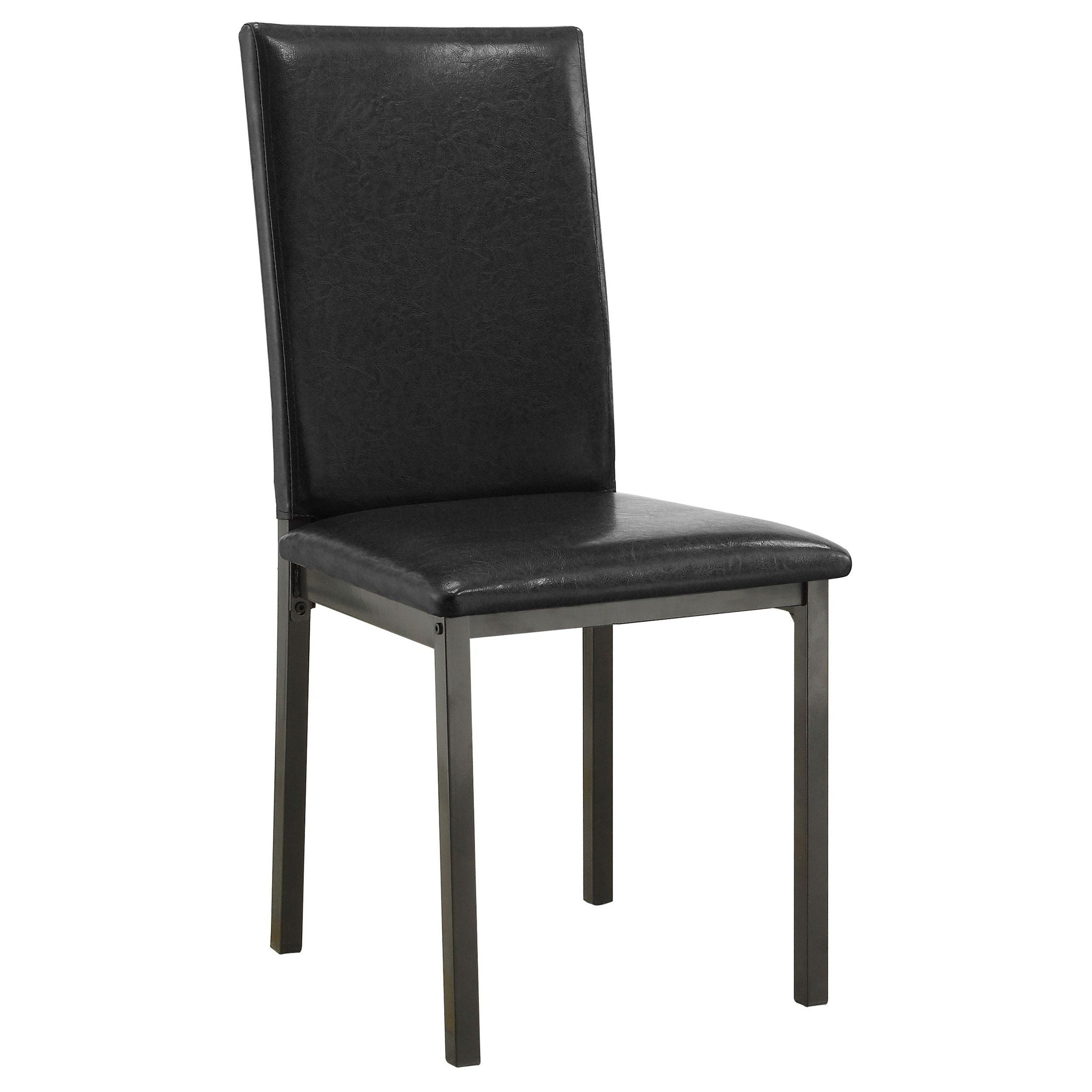 Garza Upholstered Dining Side Chair Black (Set of 2) - Atlantic Fine Furniture Melbourne FL