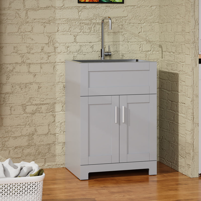 Paint Free Laundry Tub Cabinet With Stainless Steel Combo (Update)