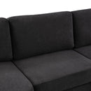 Modern 3 Seater Upholstered Sofa With Curved Design