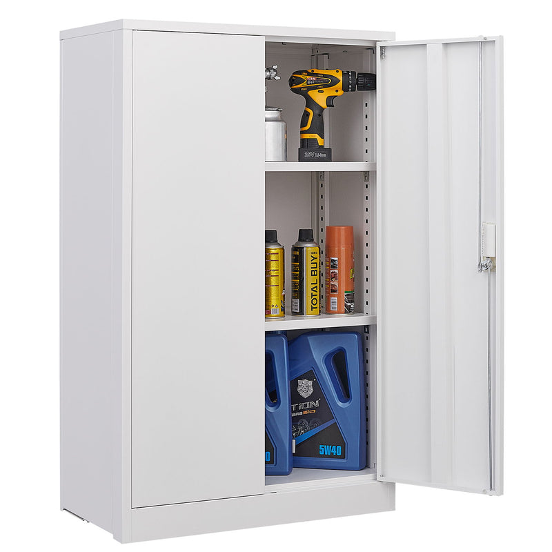 Metal Storage Cabinet With Locking Doors And Adjustable Shelf, Folding Filing Storage Cabinet, Folding Storage Locker Cabinet For Home Office, School, Garage