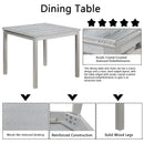 Dining Table Set With Crystal Decoration And Upholstered Chairs