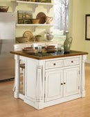 Monarch - Wood Kitchen Island Set - White