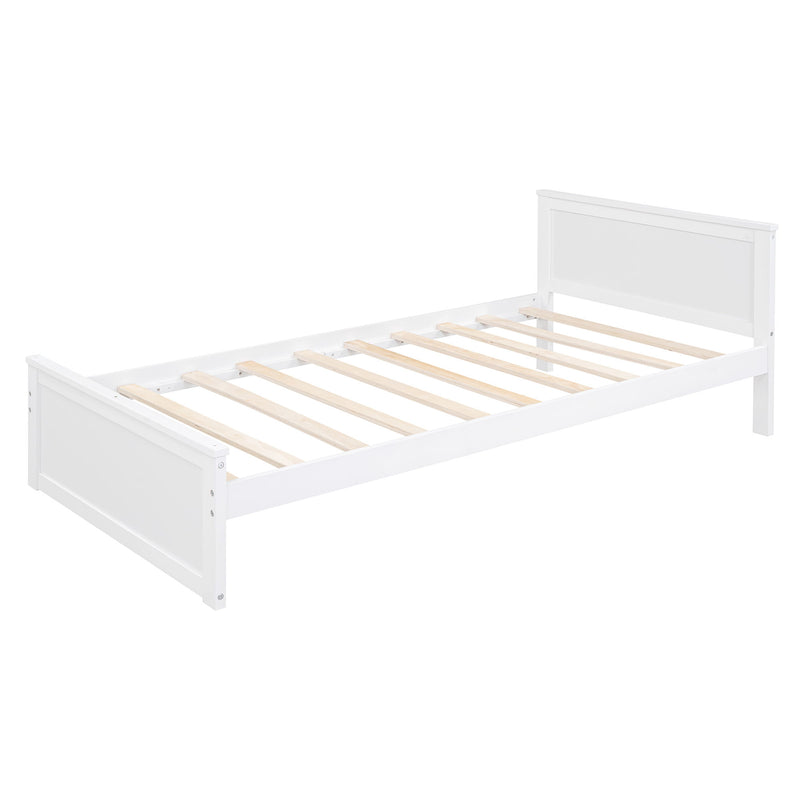 Loft Bed With A Twin Size Standalone Bed, Shelves, Desk, And Wardrobe