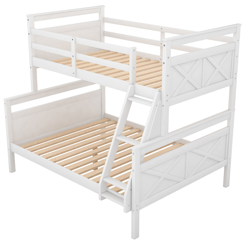 Bunk Bed With Ladder, Safety Guardrail, Perfect For Bedroom