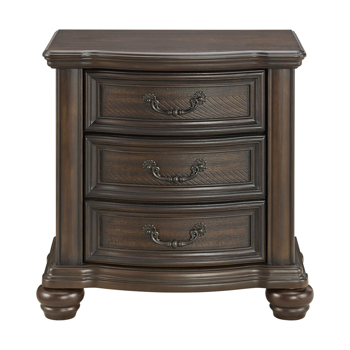 Brunswick 2-Drawer Nightstand With USB in Mahogany by Elements International, view 8