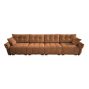 Modern Sofa & Pillows, Textured Cover, High Rebound Cushions