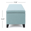 Contemporary Storage Ottoman Bench With Polyester Upholstery