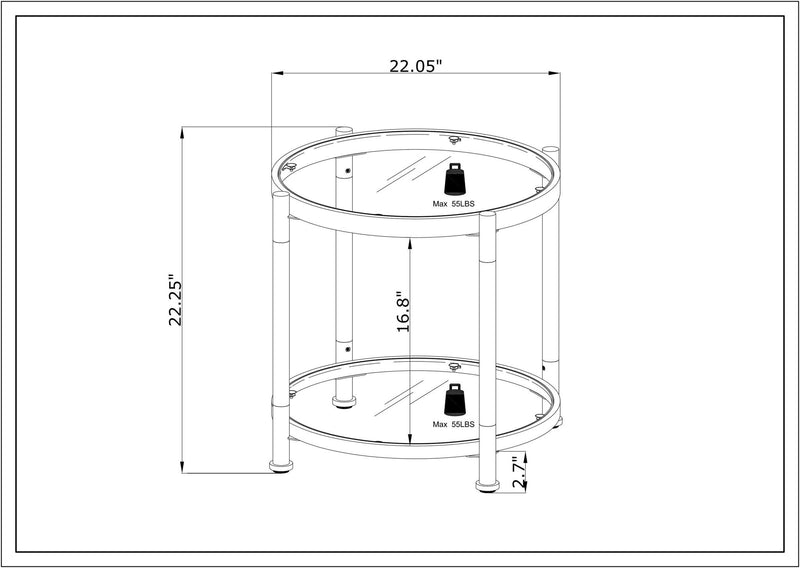 Contemporary Round Tempered Glass Table