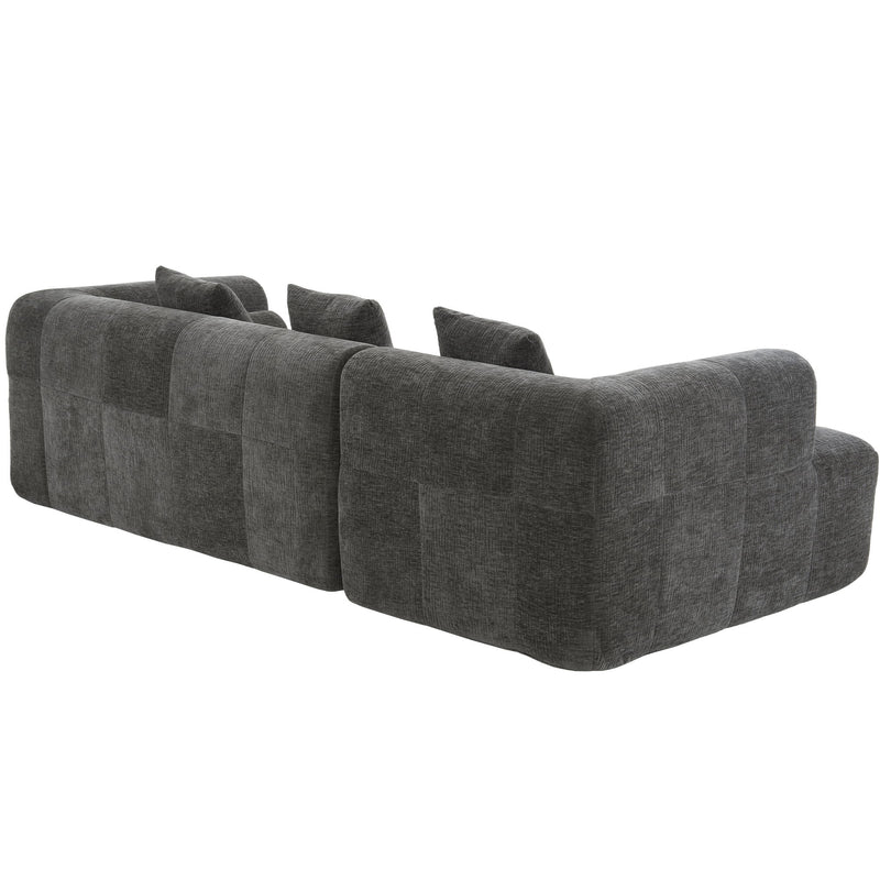 Sectional Free Combined Sofa With 2 Side Pockets