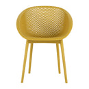 2 Piece Durable Single Chair With Mesh Hollow Out Design