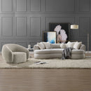 Iniko - Sofa With 6 Pillows - Beige Boucle