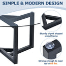 Round Glass Coffee Table Modern Cocktail Table