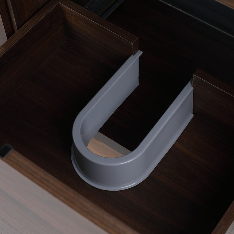 Floating Bathroom Vanity With Resin Sink And Soft Close Doors