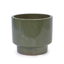 3 Pieces Ceramic Flowerpot, Planter For Patio, Garden Or Windowsills - Antique Light Green