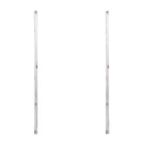 Large Wooden Wall Art Panels With Distressed Round Mirror Accents (Set of 2) - White