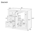 Bathroom Vanity With Ceramic Sink, Bathroom Storage Cabinet With 2 Drawers & Shelf, Freestanding Bathroom Cabinet - Blue