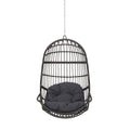 Rustic Hanging Basket Chair With Cushion