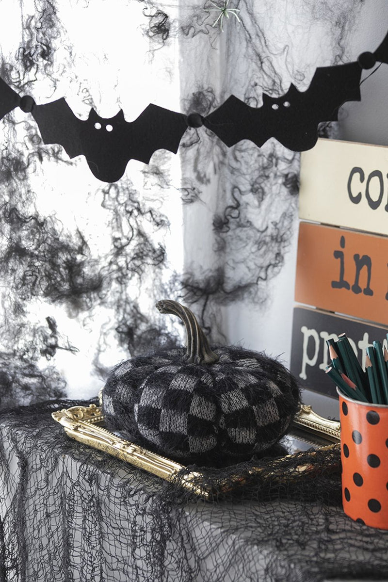 Pumpkin Decor For Holiday Halloween Decoration - Black / White