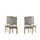 French Country Style Dining Chair With Upholstered Seating And Fluted Legs