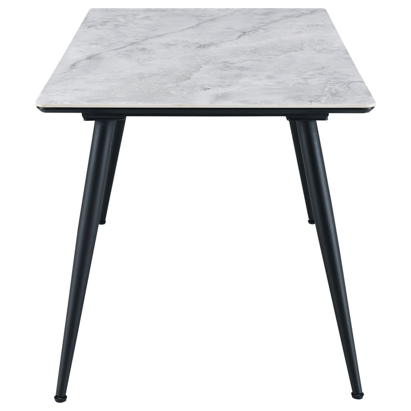 Dennison - Rectangular Ceramic Top Dining Table Gray - Gray Marble