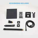 Dual Shower Head System With Square Rain Shower And Rough In Valve