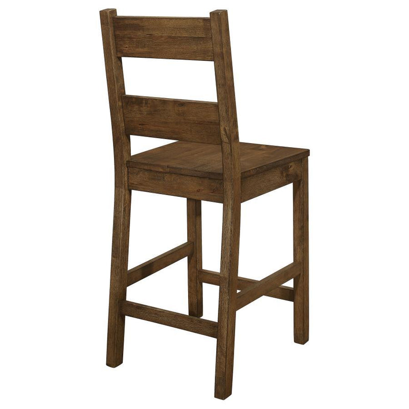 Coleman - Wood Counter Chair (Set of 2) - Rustic Golden Brown - Atlantic Fine Furniture Inc