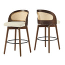 Como - Indoor Wood Barstool (Sey of 2)