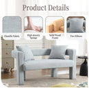 Modern Chenille Loveseat Sofa, Comfy Upholstered 2 Seater