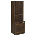 Multifunctional Bookcase With Three Open Shelves, 2 Drawers, Dual USB Charging Outlet