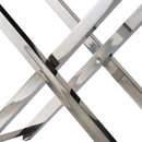 Cabinet - Silver - Faux Leather