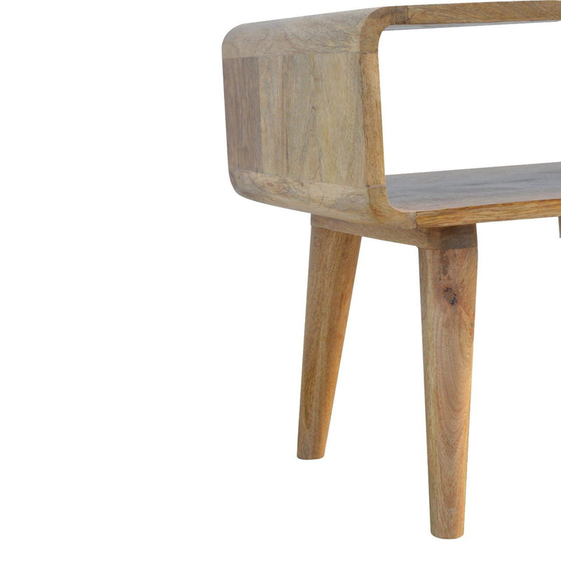 Minimalist Open Curved Nightstand