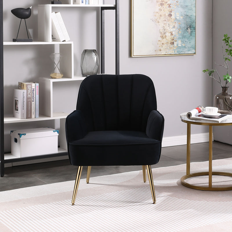 Modern Mid-Century Chair Linen Sherpa Armchair For Living Room Bedroom Office