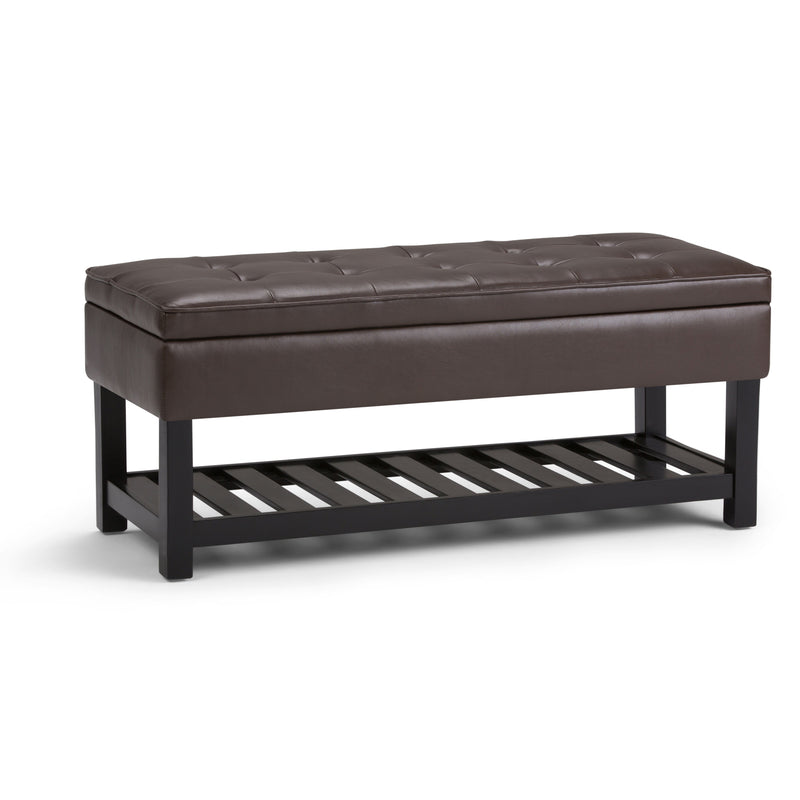 Cosmopolitan - Storage Ottoman Bench With Open Bottom - Chocolate Brown