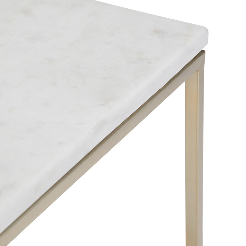 Kline - Accent Table - White / Gold