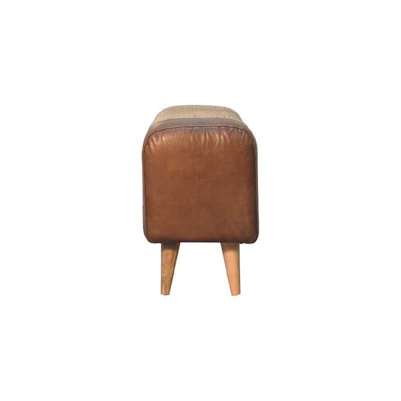 Buffalo - Large Seagrass Hide Nordic Bench - Oak
