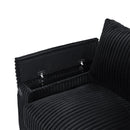 Modern 4 Seater Corduroy Sofa Couch With USB Ports And Hidden Storage