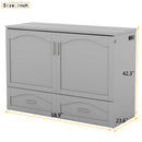 Murphy Wall Bed With Drawer And A Set Of Sockets & USB Ports, Pulley Structure Design