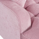 Modern Chaise Lounge Upholstered Sofa Couch With Tufted Seat And Detachable Pillows For Living Room