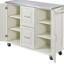 Blanche - Kitchen Cart - Steel Top