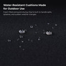 4 Piece Patio Furniture Set With Acacia Wood Table Top And Cushions