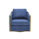 Corduroy Barrel Chair, 360 Degree Swivel